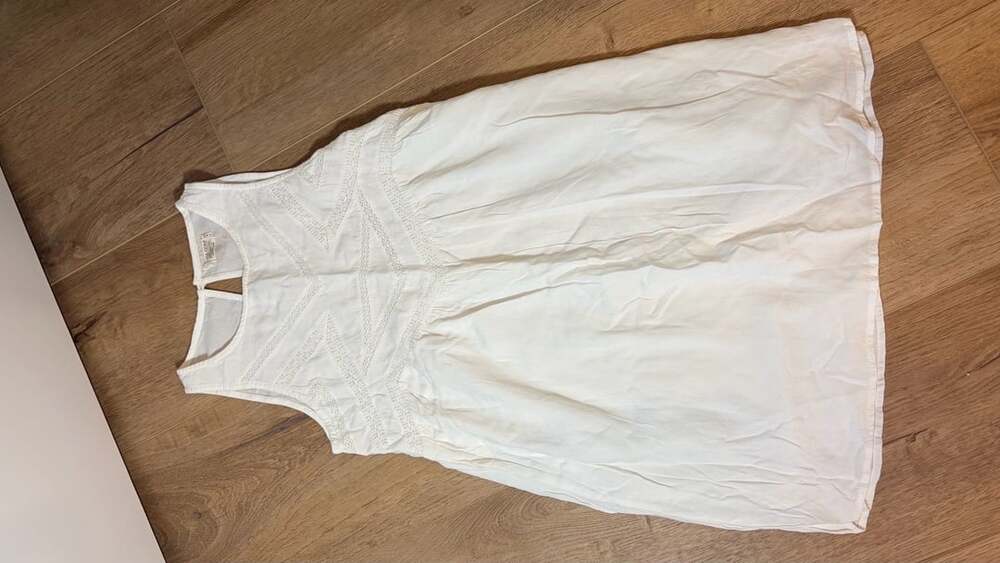 Volcom Dress Size XS White Embroidered Sleeveless Mini
